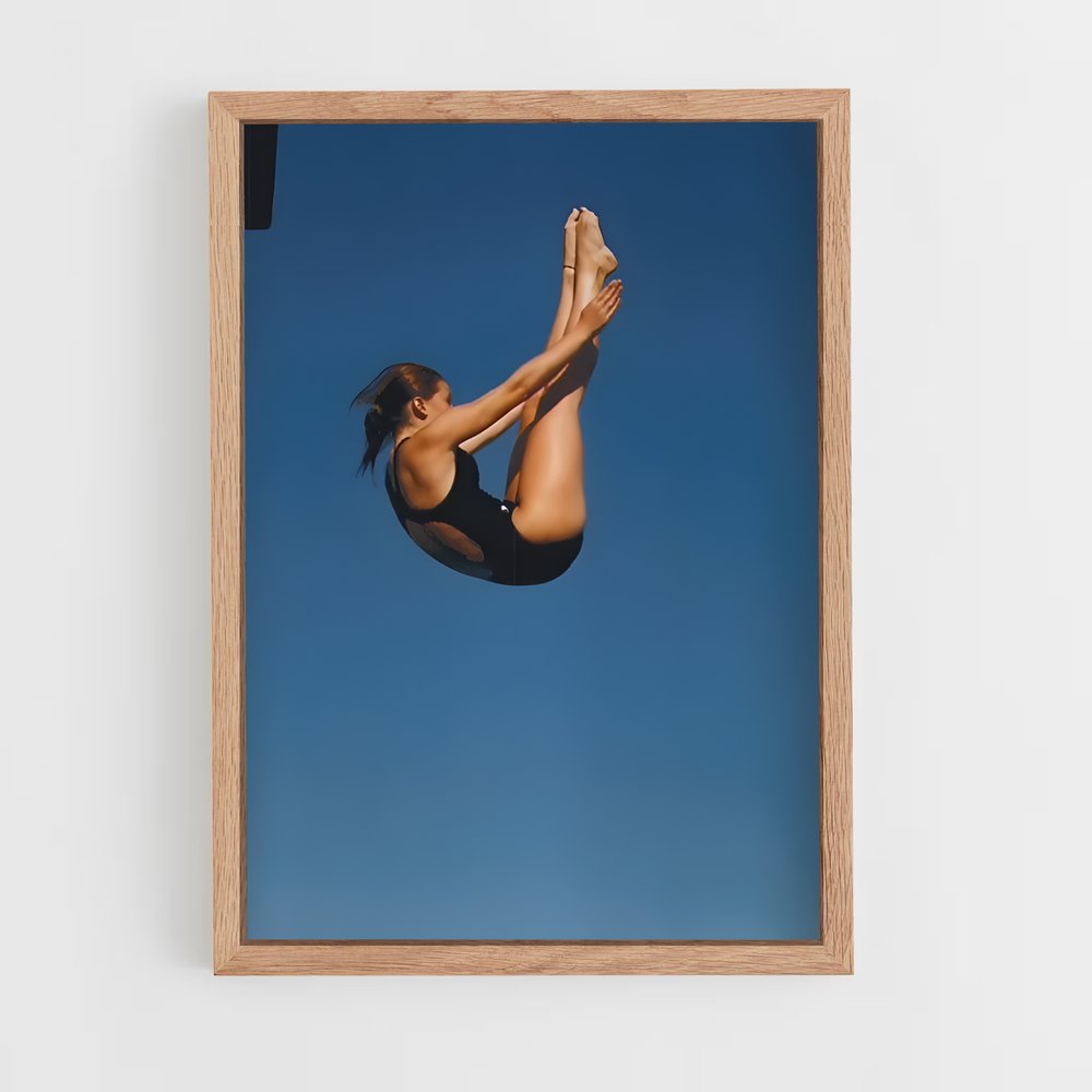 Poster World aquatics estival – affiche Plongeon depuis une plateforme (vue 4)